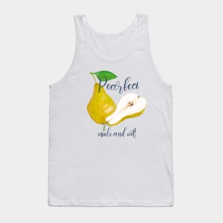 Yellow Watercolor Pears with Lettering Tank Top